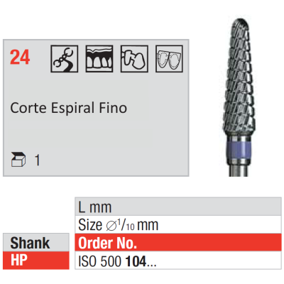 Corte 24 / Corte Espiral Fino