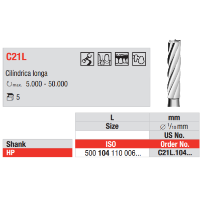 C21L | Cilíndrica Longa