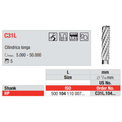 C31L | Cilíndrica Longa